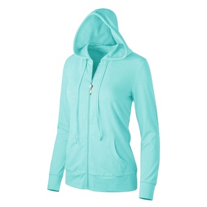 Sweats à capuche zippés de haute qualité pour femmes sweats à capuche personnalisés Aqua dye sweats à capuche avec logo personnalisé grande taille sweats à capuche zippés pour femmes - Product Image 1