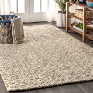 Hot Selling Natural Best Seller Pata Hand Woven Chunky Jute Light Ivory Rug Hotel Bedroom Floor Mat Area Rug Wholesale - Product Image 3