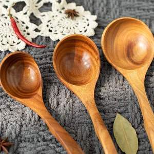 Cucharas de Madera Natural Ecológicas para Café, Té, Sopa, Azúcar, Miel, Postre, Aperitivo, Condimento, Servir en Restaurantes - Product Image 2