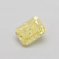 Diamant de laboratoire CVD de 0,32 ct, jaune vif fantaisie, taille radiant, pureté VS1, en vrac, pour la fabrication de bijoux
