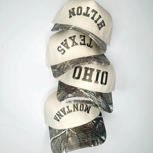 Gorra de Béisbol Personalizada con Bordado 2D/3D Invertido, Logotipo, Patrones de Árboles, Visera Impresa, Estilo Vintage de 2 Tonos - Product Image 1