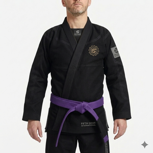 Competición de peso pesado BJJ Gi Brazilian Jiu Jitsu Uniforme MMA Grappling Suit Collar reforzado OEM Pakistán - Product Image 2