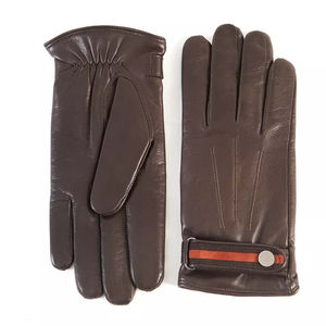 Gants en cuir thermiques de haute qualité pour hommes, compatibles avec les écrans tactiles, doublure en coton chaud pour l'hiver, style sportif, utilisation quotidienne en extérieur - Product Image 5