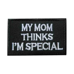 Private Embroidered Chenille <b>Badge</b> Flag Patch Heart/Alphabet Shapes Rubber Back Eco-Friendly Iron-On Fabric Hook Loop Closure - Product Image 2