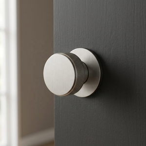 Decorative Brass Cabinet Dresser Knob Knurled Design <b>Nickel</b> Finished Durable Eco-Friendly Antirust Living Room Bedroom Bathroom - Product Image 3