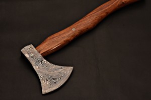 High Quality Wholesale Best Price Damascus Steel Felling Hatchet Wooden Handle Firewood Splitting Camping <b>Axe</b> Tool Customizable - Product Image 5