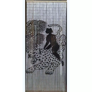 Rideau en bambou artisanal à perles, rideau de fenêtre décoratif fait main sur mesure, décoration intérieure, livraison rapide directe d'usine - Product Image 1