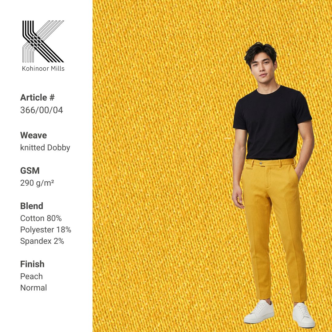 Wholesale Manufacturer Kohinoor Mills Limited 290gsm Knitted Dobby Fabric Viscose/Polyester Breathable Anti-Static Stretch