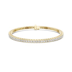 Luxury Sterling <b>Silver</b> Rhodium Plated Moissanite Tennis <b>Bracelet</b> Princess Cut Stones Fine Jewelry Sparkling Wedding Gift <b>Bangle</b> - Product Image 6