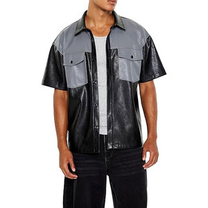 Chemises en cuir pour hommes, style classique avec finition douce, idéales pour le quotidien, les fêtes et les tenues décontractées - Product Image 1