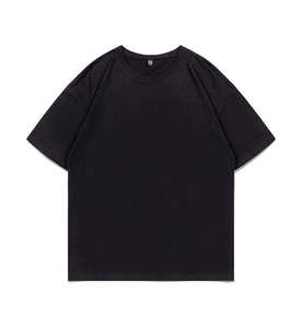Camiseta de Algodón de Color Sólido para Hombre, Talla Grande, Manga Corta, Cuello Redondo, Estilo Casual, Tejido Liso - Product Image 3