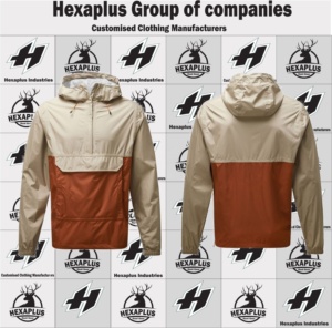 Color Block Nylon Autumn <b>Jacket</b> Hooded Zipper Waterproof Windproof Breathable Quick Dry <b>Lightweight</b> OEM Service Outerwear for - Product Image 6