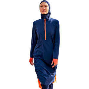 Premium Quality <b>Women's</b> Custom Burkini 2-Piece High Cut Print Full Coverage <b>Modest</b> Islamic <b>Swimsuit</b> - Product Image 1