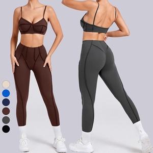 Conjunto Deportivo de Alta Elasticidad para Mujer, Cómodo Conjunto de Gimnasio, Leggings de Yoga con Control de Abdomen, Ropa Deportiva para Mujer - Product Image 4