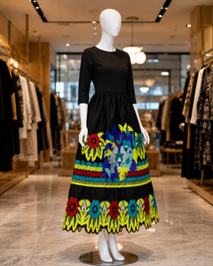 New Design Islander Style Micronesia Skirt Chuuk Guam Marshall Mumu Embroidery Fabrics Skirts Quality Micronesian Skirts - Product Image 1