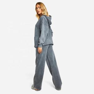 Écologique Econex Sports 2025 Survêtement d'hiver pour femme Motif solide À Capuche Zip Ensemble de 2 pièces Pantalon en tricot moulant Tailles Plus - Product Image 4