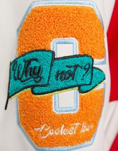 Custom High Street Chenille Patches Embroidery Winter Collarless Varsity <b>Jackets</b> Breathable Eco-Friendly Wool Sleeves Quick - Product Image 6