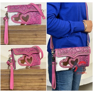 Pochette bandoulière en cuir de vachette artisanal de qualité supérieure, style bohème durable avec fermeture à bouton-pression, mini-sacs tendance pour usage quotidien - Product Image 1