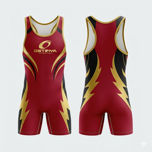 Diseño Personalizado, Fabricación en Fábrica, Venta al por Mayor, Singlet de Halterofilia y Lucha Libre, Elástico, Resistente, Unisex - Product Image 6