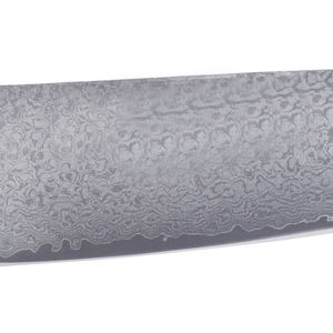 Cuchillo de Cocina Artesanal de Acero Damasco de Alta Calidad con Hoja de Patrón Decorativo y Mango de Madera, Apto para Lavavajillas y Ecológico - Product Image 2