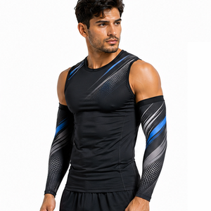 Mangas de compresión deportivas para hombre, personalizadas, para fitness, correr, ciclismo, entrenamiento, transpirables, elásticas, protectoras y de soporte. - Product Image 5