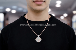 Colgante Personalizado 3D con Cara de Perro, Plata de Ley 925, Chapado en Oro, Diamantes Cultivados en Laboratorio, Colgante Romántico para Aniversario, Regalo - Product Image 2