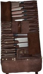 Genuine Leather Knife <b>Roll</b> Professional Kitchen Knife Holder Chef <b>Tool</b> Carrier Storage Organizer LKR-0316 - Product Image 6