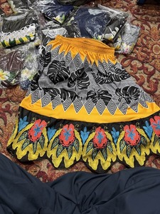 Falda de Verano de Alta Calidad y Alta Demanda, Diseño Hawaiano Elegante, Largo Medio, Algodón Transpirable, Estilo Casual para Mujer - Product Image 3