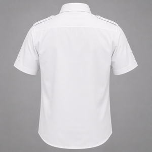 Camisa de Uniforme de Guardia de Seguridad Blanca, Manga Corta, con Botones, Doble Bolsillo, Ropa de Trabajo, Marca Personalizada, Estilo Polo para Hombre de Alta Calidad - Product Image 2