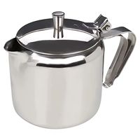Bouilloire en acier inoxydable poli, corps arrondi, bec courbé, poignée cintrée, ustensile de cuisine durable, théière traditionnelle, élégante pour la maison