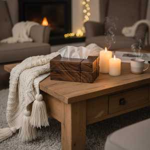 Boîte à mouchoirs en bois, design moderne, boîte de rangement pour la maison, la cuisine, la salle à manger, l'hôtel, le café, le restaurant et le bureau - Product Image 3