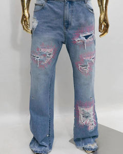 Jeans pour hommes de haute qualité 2026 – Pantalon décontracté en denim avec impression de logo personnalisé pour hommes - Product Image 1