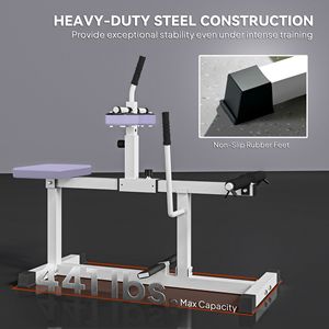Attrezzo Fitness Regolabile in Acciaio per Calf Raise con Seduta, a Carico Variabile, per Allenamento di Forza delle Gambe, Attrezzatura da Palestra, Colore Viola - Product Image 6