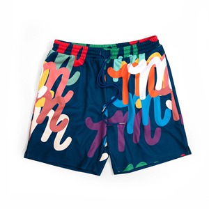 Shorts de sport en mesh sublimé professionnels, anti-transpiration, avec logo personnalisé - Product Image 2