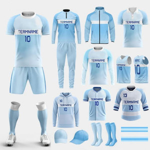 Uniformes de Fútbol de Tela de Secado Rápido que Absorbe la Humedad, Costuras Duraderas, Uniformes de Fútbol Deportivos de Larga Duración - Product Image 1