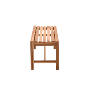 Banco de Jardín de Madera de Teca Sólida, Diseño Minimalista, Muebles de Patio Resistentes sin Respaldo, Impermeables y Ecológicos para Uso en Exteriores - Product Image 3