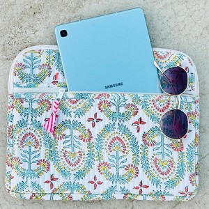 Designer Luxurious Modern Soft Portable Pure Cotton Quilted <b>Laptop</b> <b>Sleeve</b> Multi Pocket Zipper Case Handmade - Product Image 4