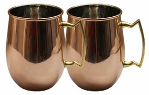 Ensemble de mugs à Moscow Mule en cuivre pour des présentations élégantes des boissons, finition martelée. - Product Image 3