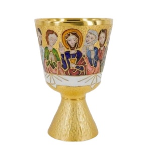 ถ้วยศักดิ์สิทธิ์ทองเหลืองสีเงินสีทองขายดี สามารถสั่งทำพิเศษพร้อมลายสลักได้ ถ้วยศักดิ์สิทธิ์ทำด้วยมือจากทองเหลืองคุณภาพสูงสำหรับโบสถ์ - Product Image 1