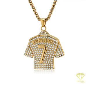 Custom <b>Number</b> 7 Jersey Moissanite Diamond Pendant 925 Sterling Silver Iced Out Hip Hop Sports Necklace Jewelry - Product Image 6
