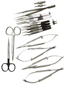 Juego de 17 Instrumentos Quirúrgicos Microquirúrgicos Básicos de Primera Calidad, Herramientas Microquirúrgicas de Alta Precisión para Procedimientos Delicados - Product Image 1