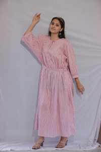 Indian Hand Block Floral Printed Cotton Dress New Trendy Summer Casual Wear for Wedding Handmade Woven Eco-Friendly Gift - Product Image 2