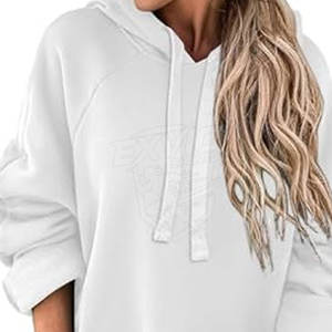 Sudadera Extra Grande de Material Suave para Mujer, Ropa Casual de Invierno, Cálida, 100% Algodón - Product Image 5