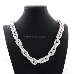 925 Sterling Silver Cuban Link <b>Chain</b> <b>Iced</b> <b>Out</b> VVS Moissanite Diamond Hip Hop Necklace for Men Fine Miami Style Jewelry - Product Image 1