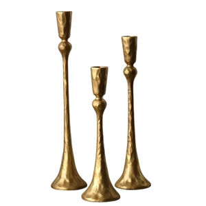 Porte-bougie conique en fer fait main, design moderne et luxueux, écologique, décoration d'intérieur, mariage, événements festifs, vente - Product Image 2