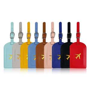 Etiquetas de Equipaje Personalizadas con Logotipo, Etiquetas de Sublimación de Cuero PU con Patrón a Cuadros, Etiqueta de Equipaje en Blanco - Product Image 2