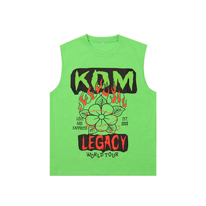 Débardeur d'été pour homme 100 % coton, col rond, léger, respirant, pour la gym et les entraînements sportifs, décontracté - Product Image 1