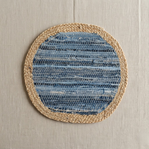 Decorative Jute Placemat with Cotton Dori <b>Round</b> Handmade EcoFriendly Dining <b>Table</b> <b>Mat</b> for Dining Room Bulk Supply Export Quality - Product Image 1