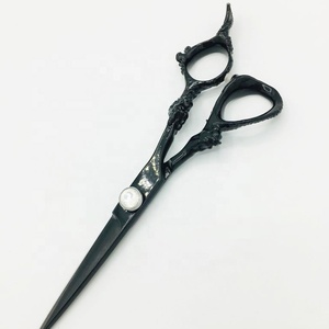 Tijeras de Corte de Pelo Rectas con Logotipo Personalizado, Kit de Peluquería para Uso en Salón y Hogar, Acero Inoxidable 9CR13, Afiladas, para Diestros, para Adelgazar el Cabello, Largas - Product Image 3