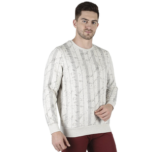 Pull à col rond pour femme, hiver, imprimé rayé, tricoté, décontracté, 100% coton, manches longues, coupe classique - Product Image 2